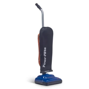 Blue Power-Flite commercial upright vacuum.